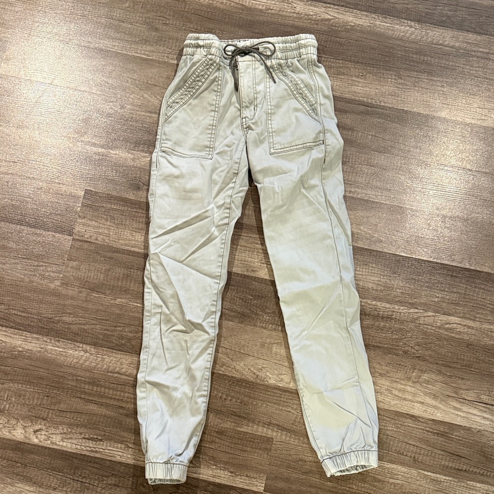 Light green Drawstring Jogger Pants